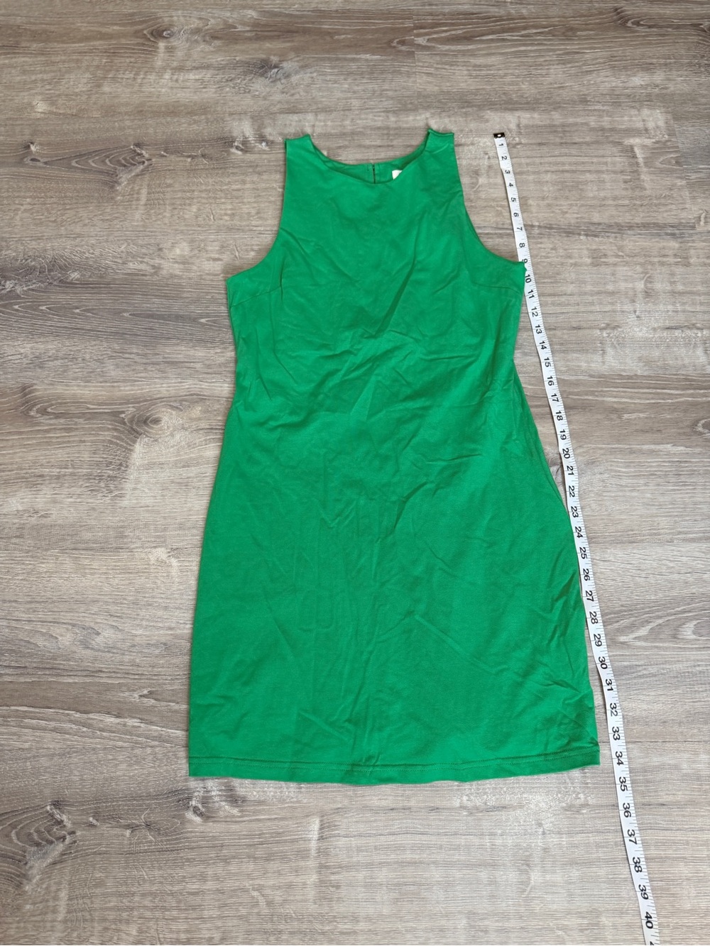 NWT Medium She + Sky Kelly green cotton sleeveless mini casual summer dress